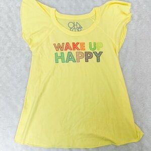 NWOT- CHASER Girls Wake Up Happy Flowy Top